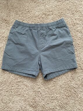 Free fly Men's Blue/gray Elastic-Waist Casual Shorts